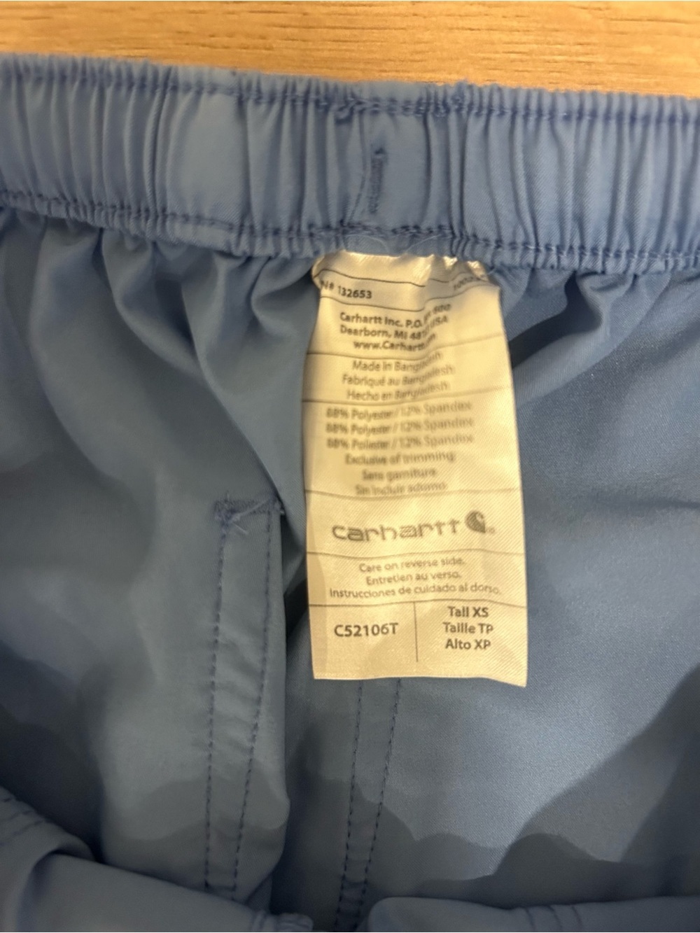 Carhartt Women's Elastic Waist Scrub Pants in Slate Blue - Picture 5 of 5